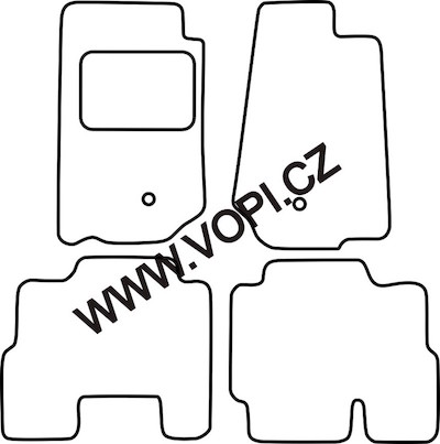 Přesné gumové koberce béžové / šedé Jeep Wrangler LWB ( dlouhy )2007 ->